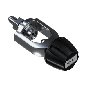 INT/YOKE cylinder connection for lever tap with safety pin